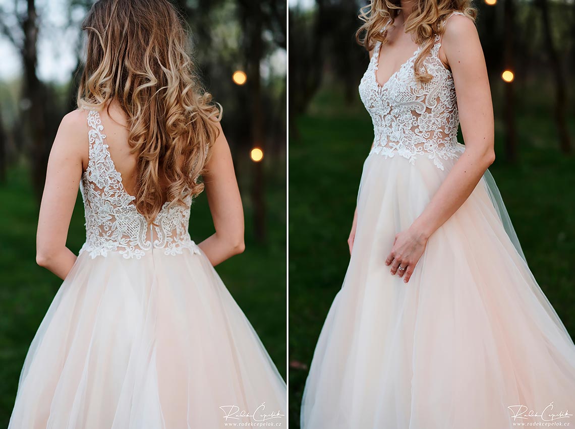 pekné svadobné šaty