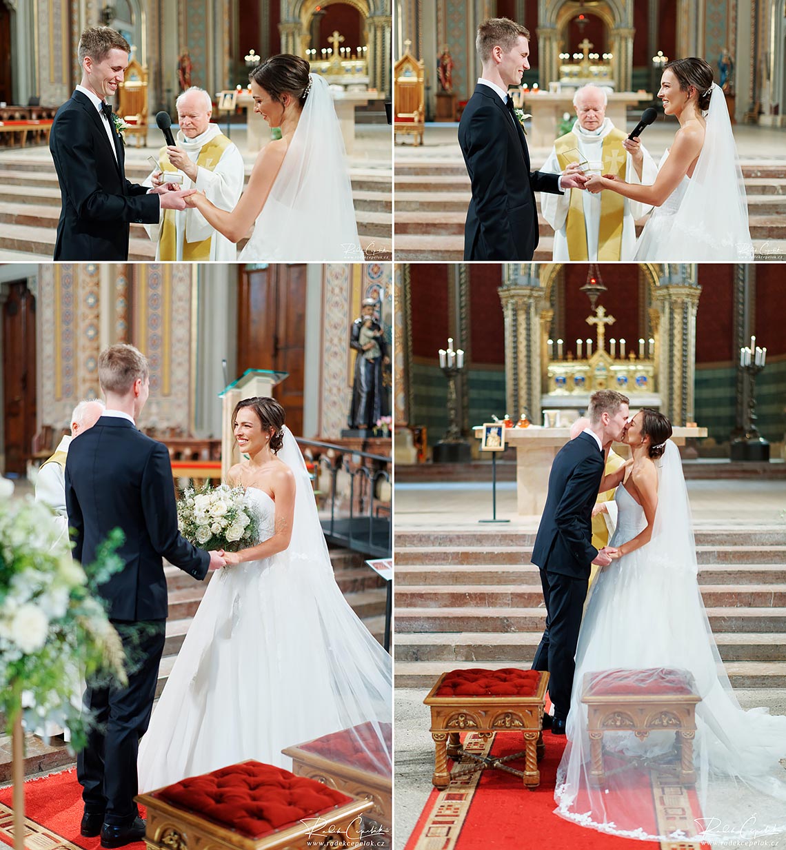církevní svatba v kostele v Praze