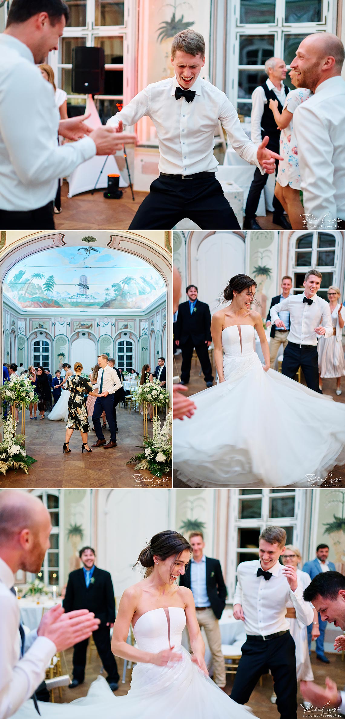 taneční zábava na svatbě na zámku Bon Repos