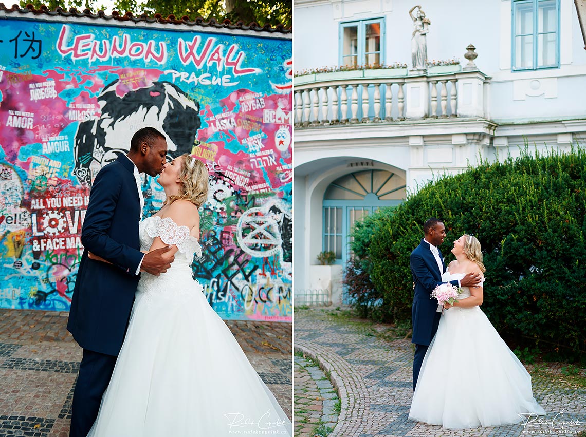 Svatební fotografování novomanželů v Praze