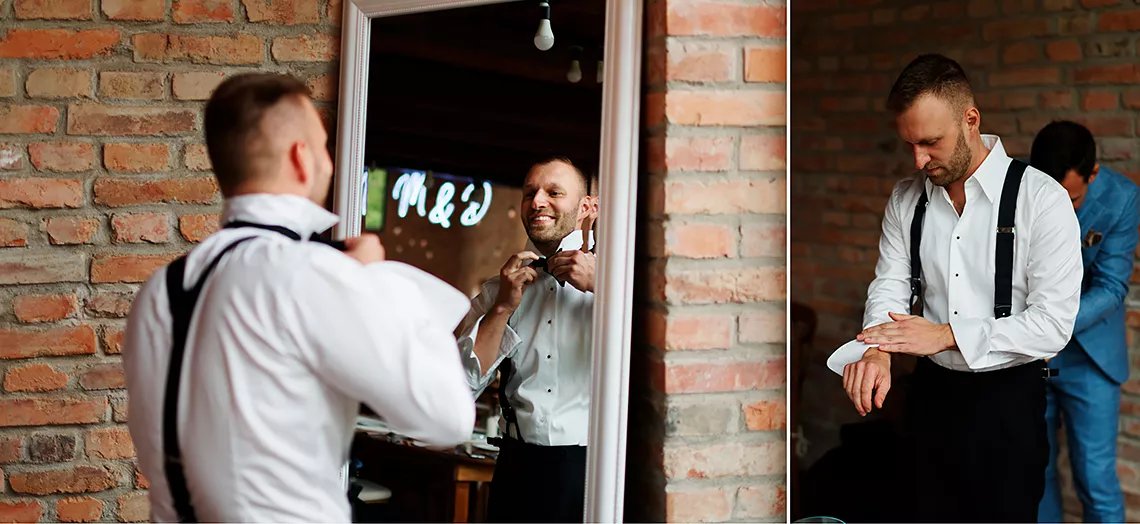 svatební přípravy ženicha