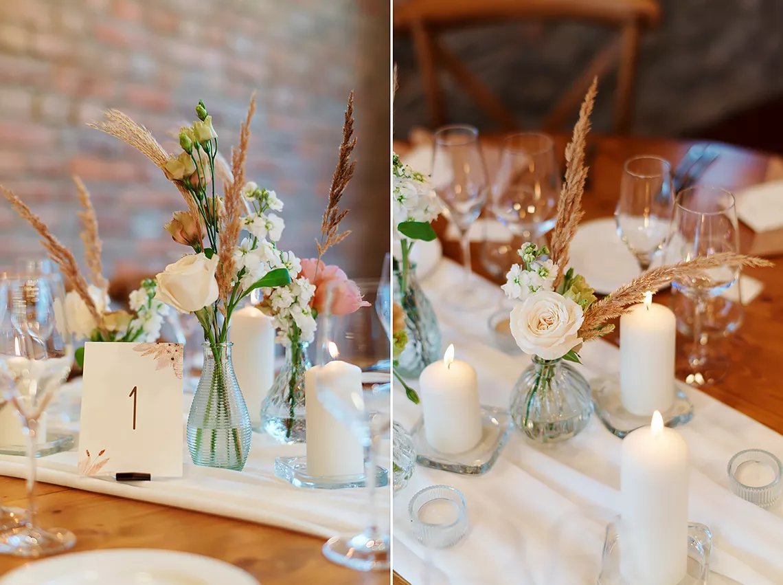 svatební výzdoba stolů