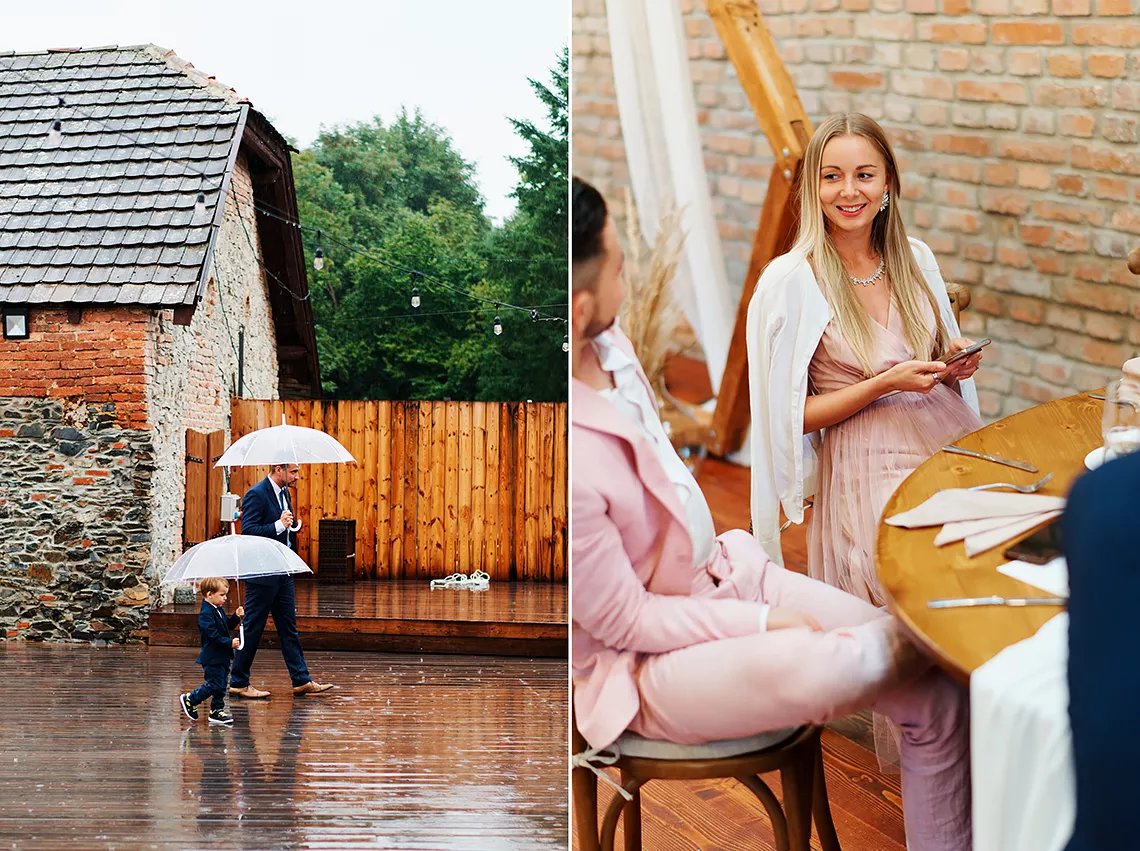 momentky hostů na svatbě