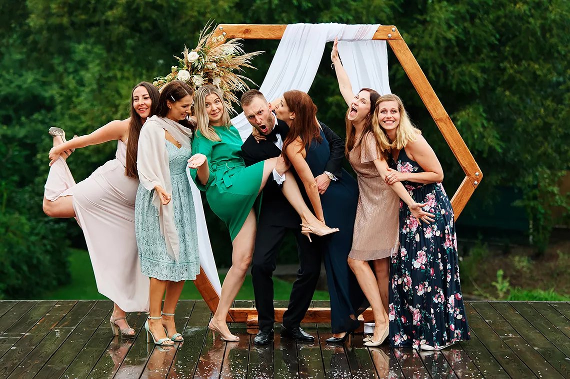 svatební skupinové fotky