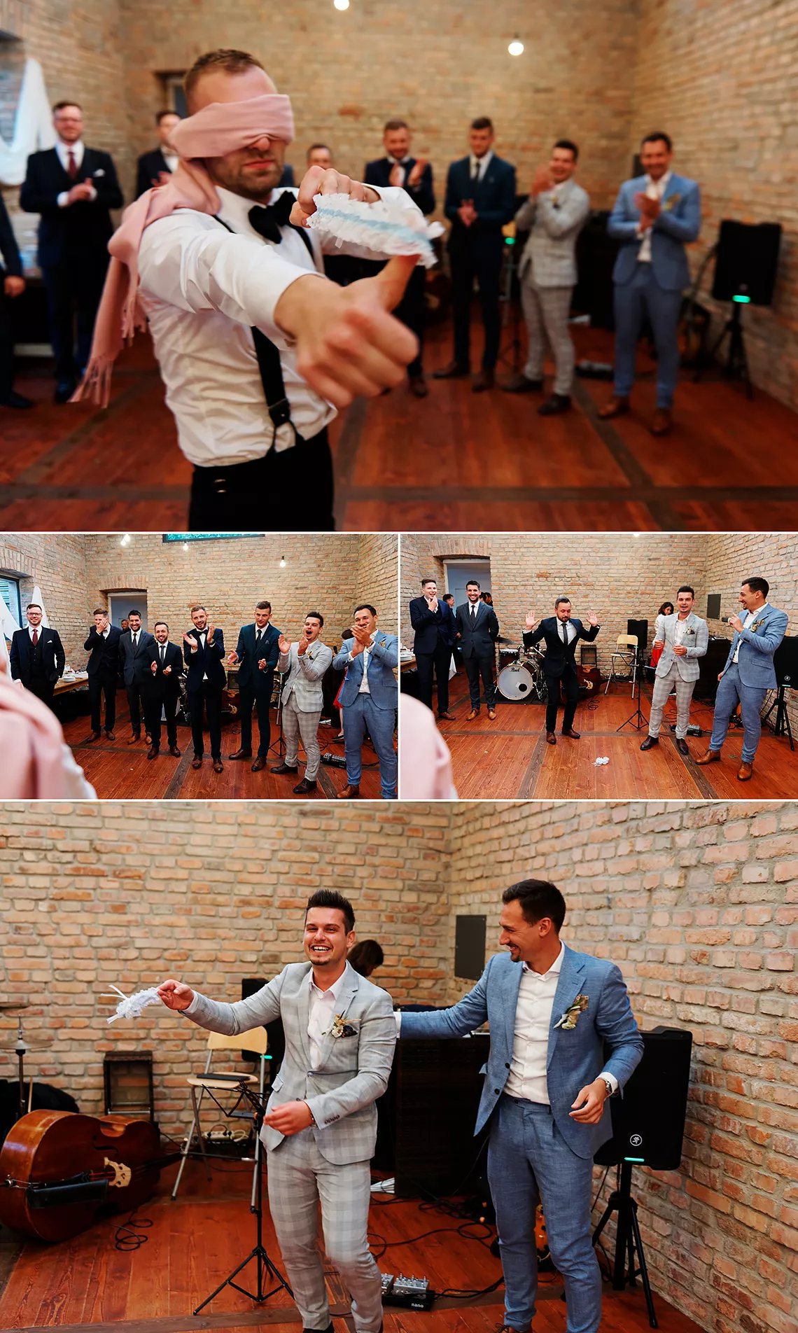 házení podvazkem od ženicha na svatbě