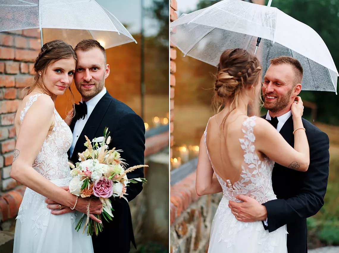 deštivé svatební fotografie