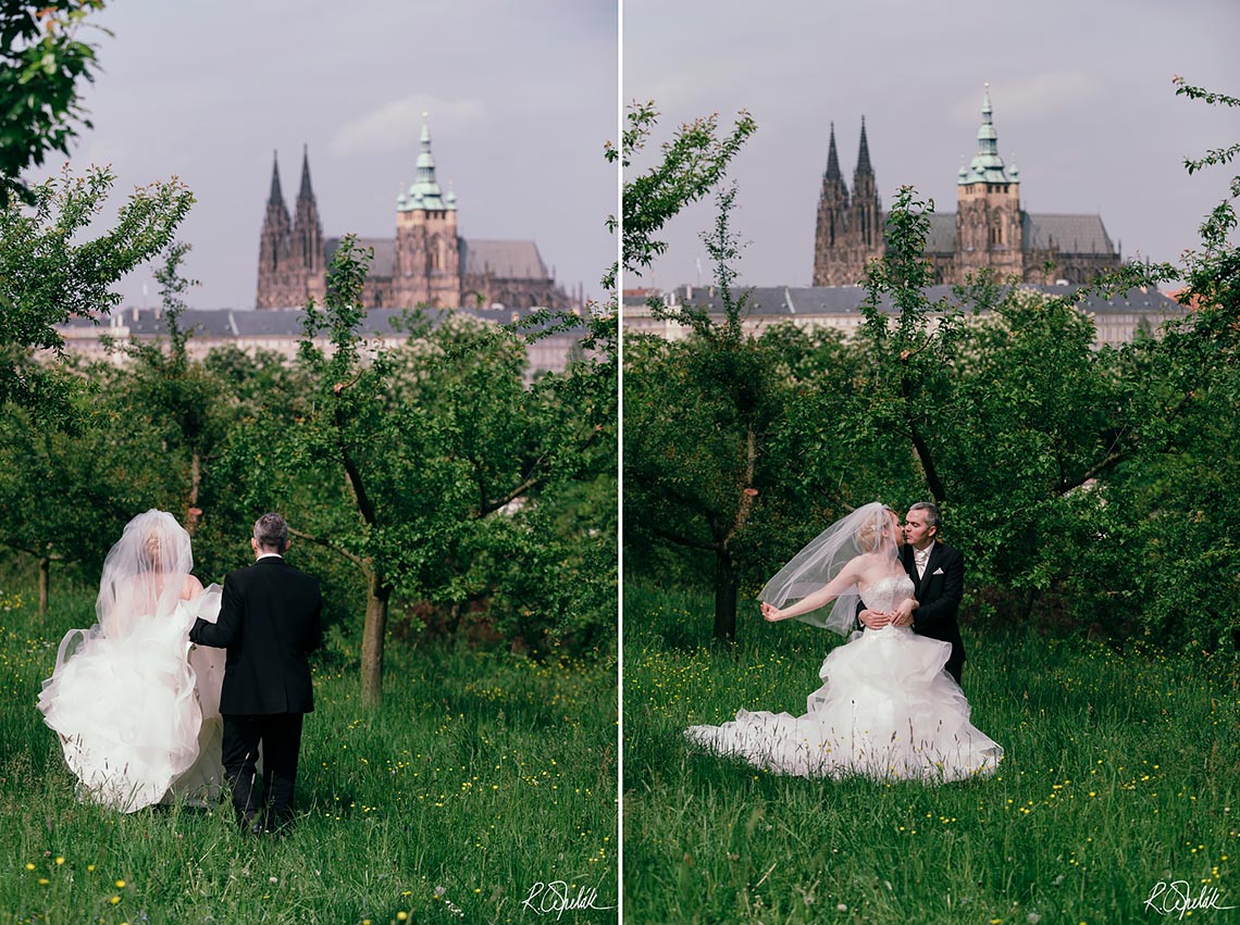 svatební fotografie s Pražským Hradem