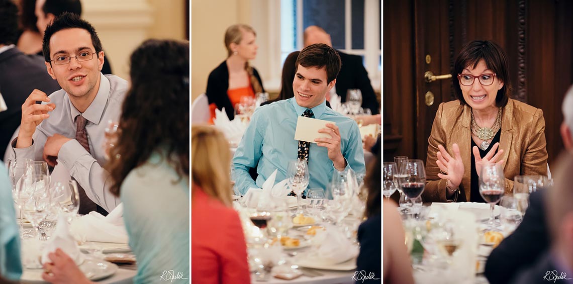 momentky hostů během svatební hostiny