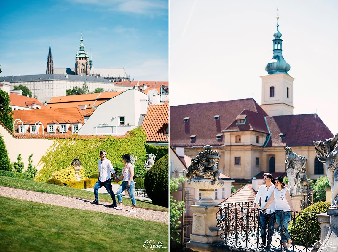 předsvatební fotografování v pražské zahradě