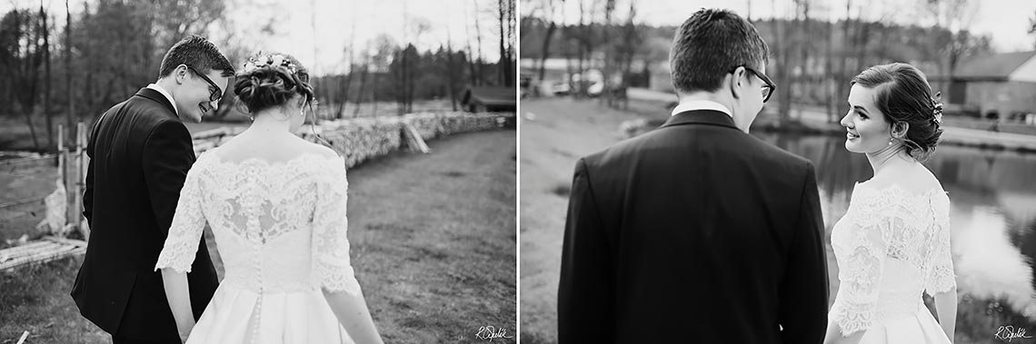 černobílé svatební fotografie