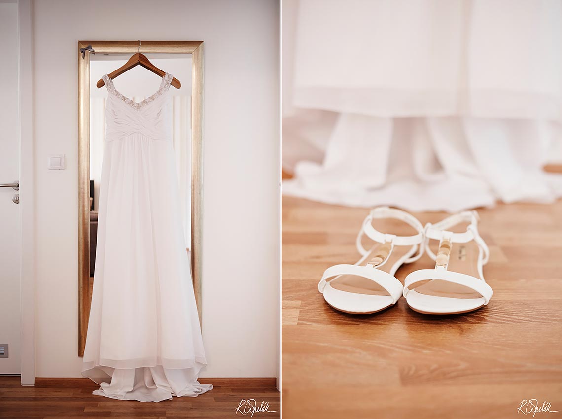 boty a šaty nevěsty, svatební detaily