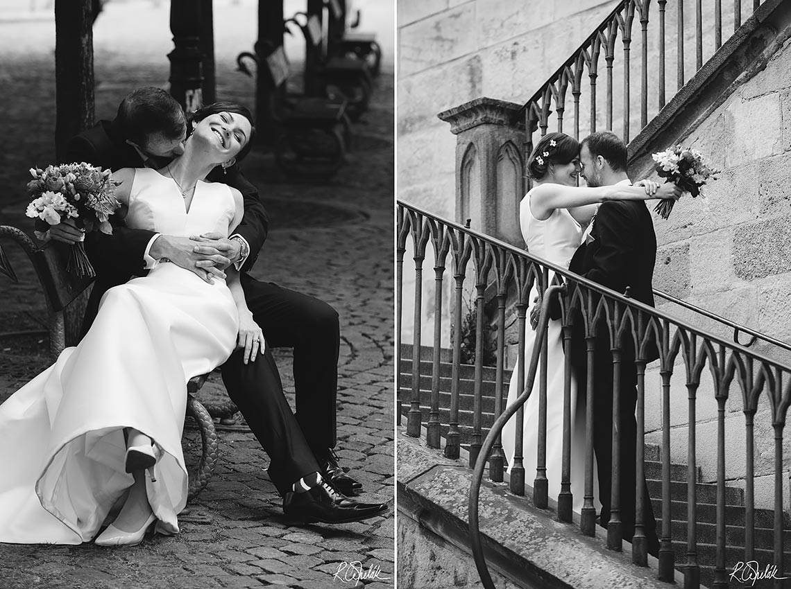 romantické svatební černobílé fotografie 