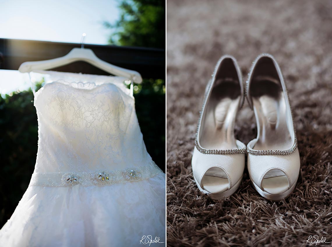 detaily nevěsty svatební šaty a boty
