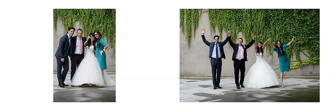 Novomanželé se svědkama Novomanželé se svědkama