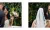 veselé svatební fotografie usmívající se nevěsty a ženicha