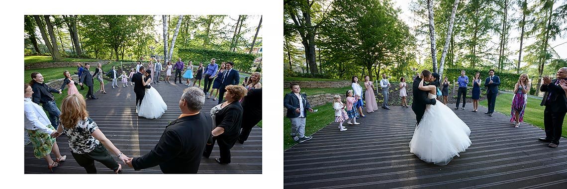 první tanec novomanželů v zahradě první tanec novomanželů v zahradě